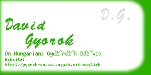 david gyorok business card